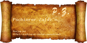 Pschierer Zalán névjegykártya